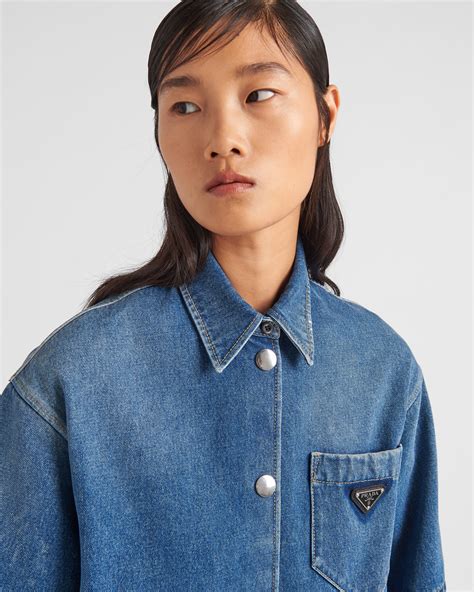 prada shirts womens|Prada denim top.